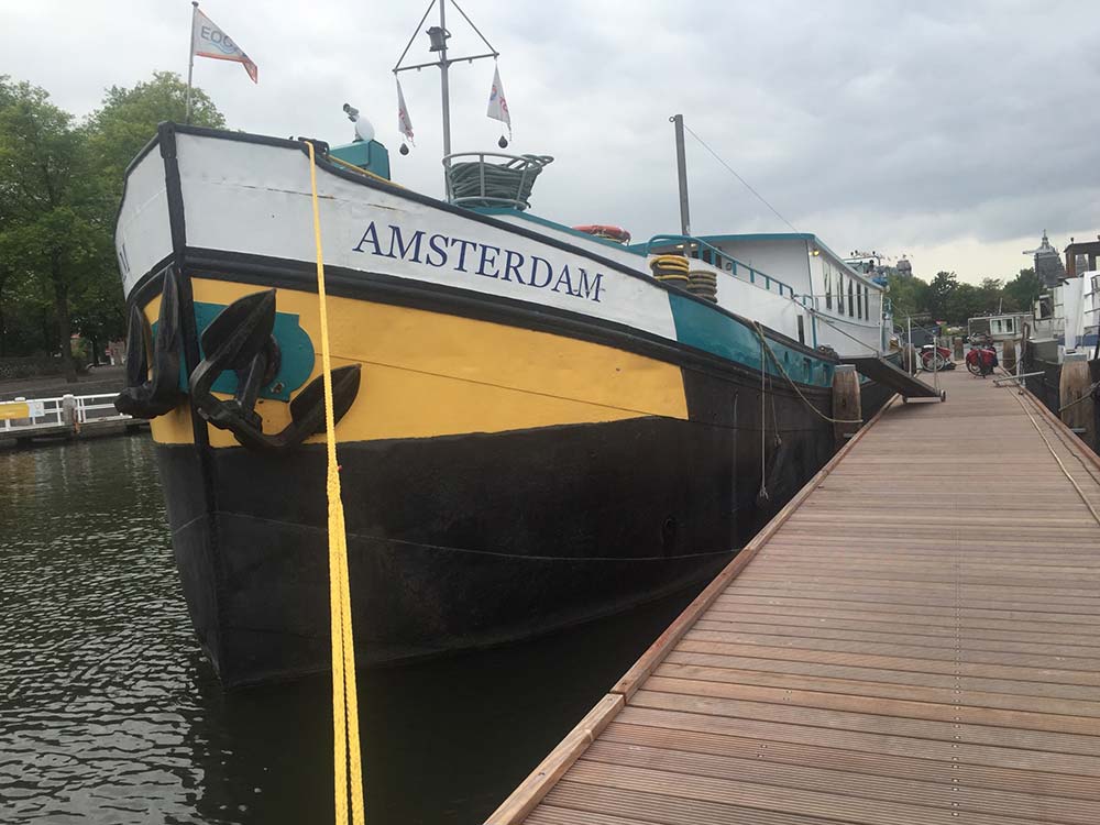 Hostel boat named Amsterdam in Amsterdam.