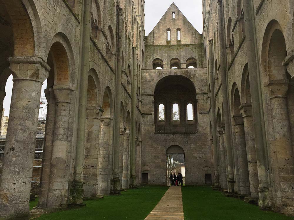 The ruins of the abby of Jumièges in Normandy, France.