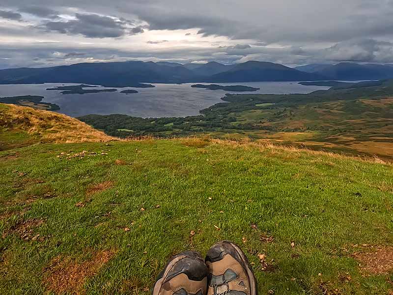 West Highland Way - view of Loch Lomond from Conic Hill