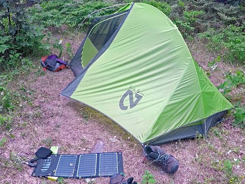 Solar charger for camping & backpacking